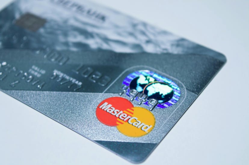 A picture of a credit card